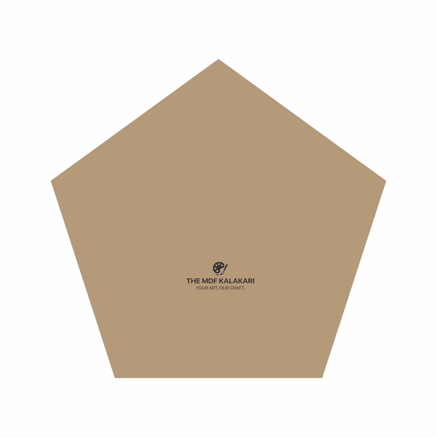 Plain pentagon MDF base laser cut for DIY craft projects
Pentagon MDF board available in multiple thickness options
Laser cut pentagon MDF base for resin and Lippan art