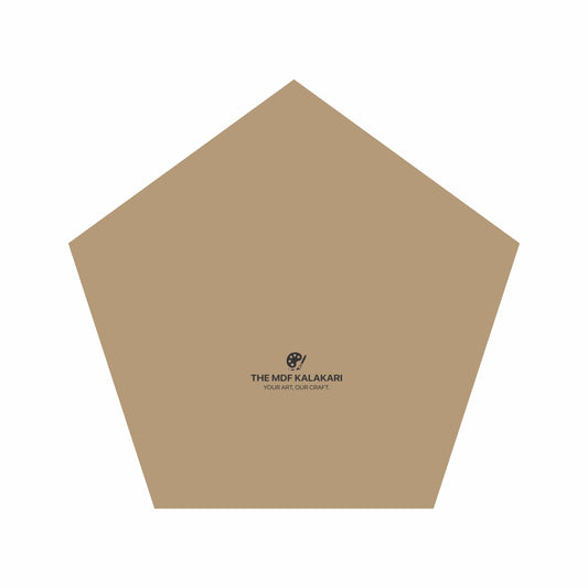Plain pentagon MDF base laser cut for DIY craft projects
Pentagon MDF board available in multiple thickness options
Laser cut pentagon MDF base for resin and Lippan art