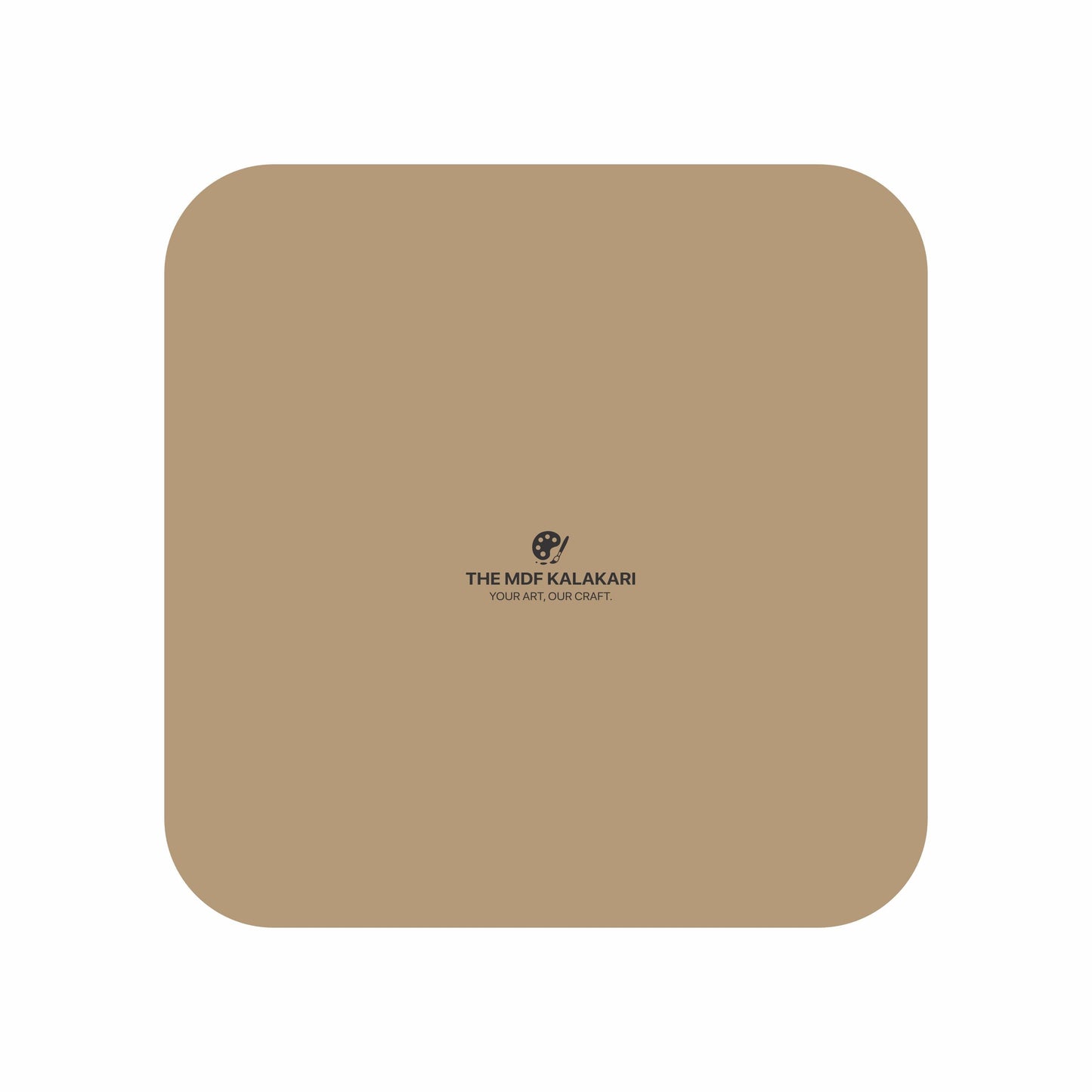 Square MDF base with rounded corners laser cut for DIY projects
Rounded corner square MDF board available in multiple thickness options
Laser cut square MDF base with smooth edges for craft use