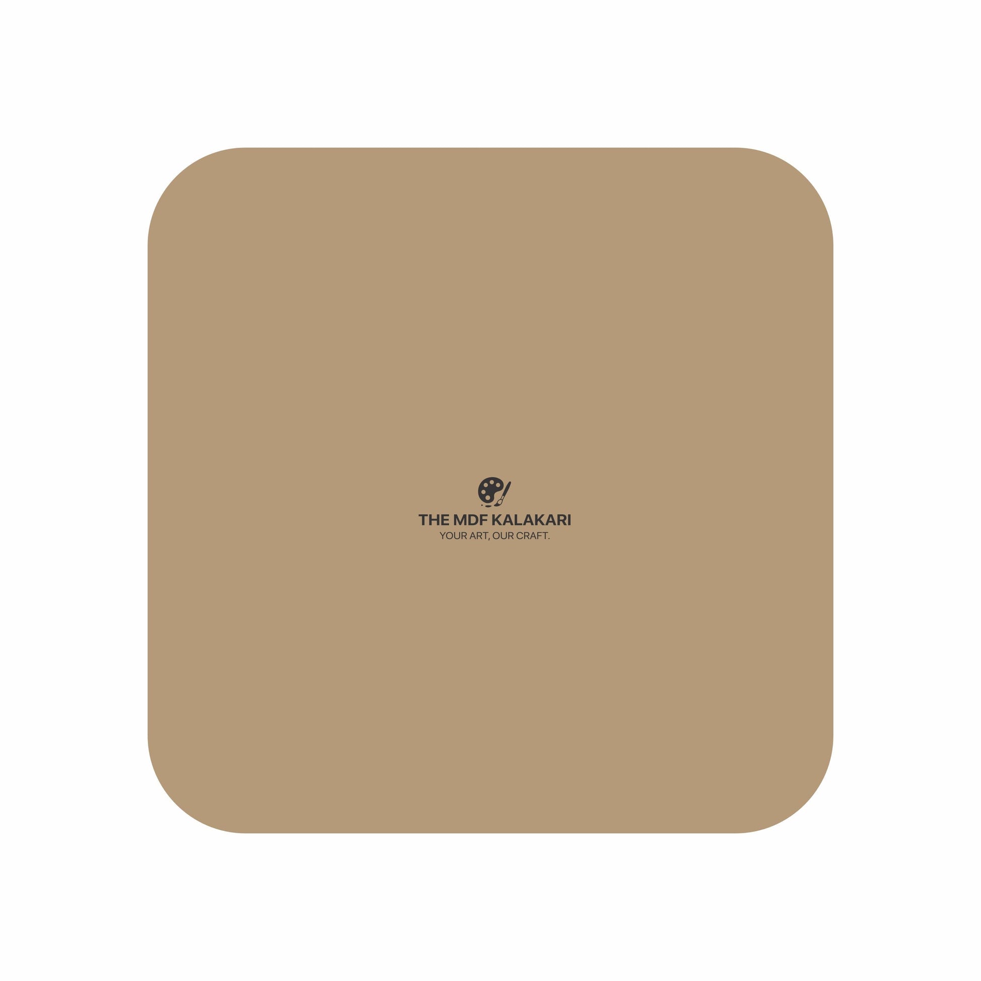 Square MDF base with rounded corners laser cut for DIY projects
Rounded corner square MDF board available in multiple thickness options
Laser cut square MDF base with smooth edges for craft use