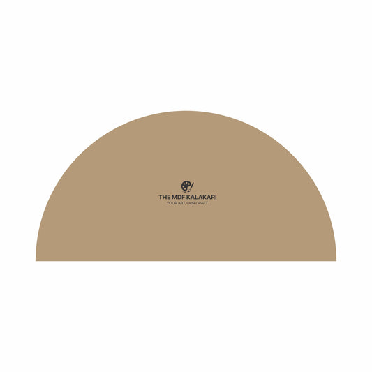 Plain half circle MDF base laser cut for DIY craft projects
Semi round MDF board available in multiple thickness options
Laser cut half moon MDF base for decorative art