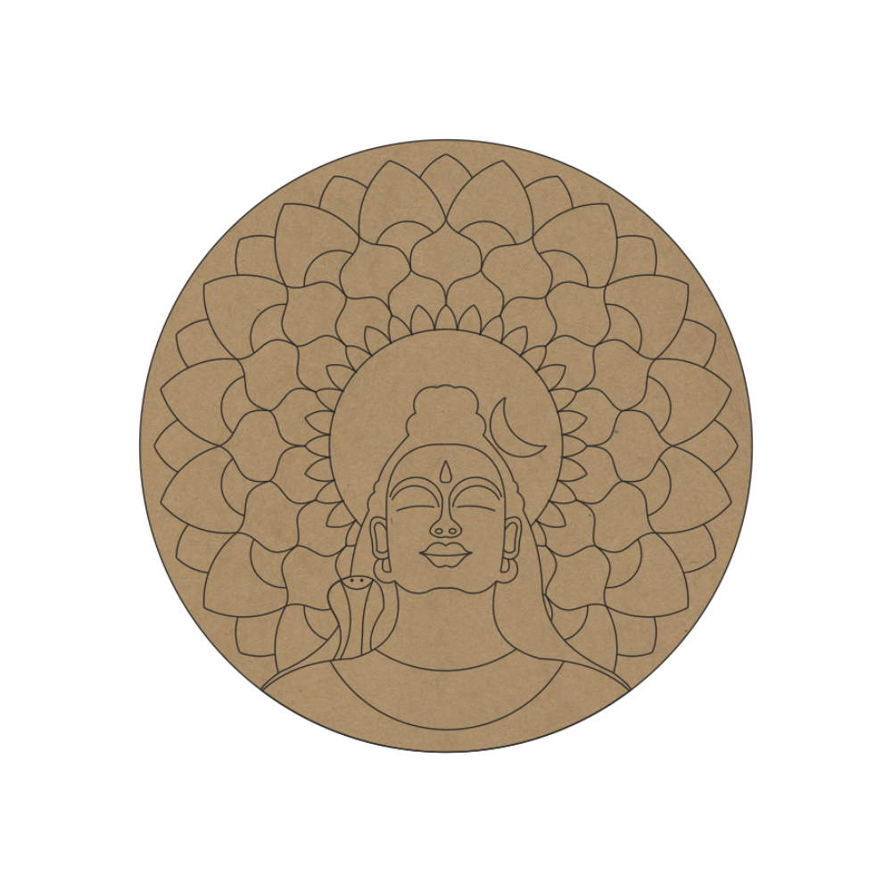 shiva premarked design on mdf base for lippan art mdf base