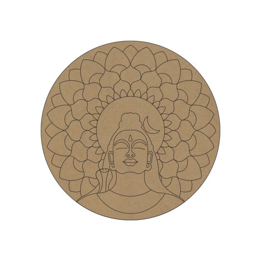 shiva premarked design on mdf base for lippan art mdf base