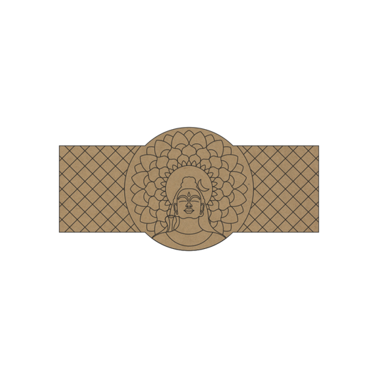 Shiva lippan art premarked design for mud mirror work in mdf.