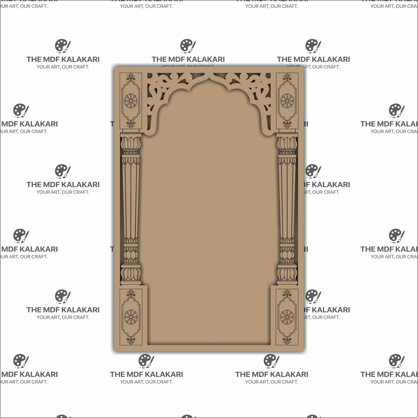 Laser cut temple entrance theme jharokha base design