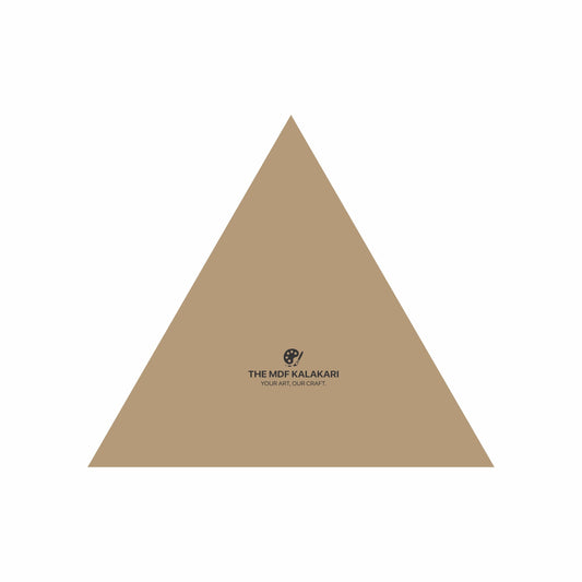 Plain triangle MDF base laser cut for DIY craft projects
Triangle MDF board available in multiple thickness options
Laser cut triangle MDF base for resin and Lippan art